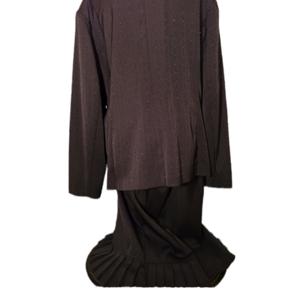 Classic Suit K.C. New York Black w Blue Detailed Pockets and Diamond 💎 - Picture 2 of 10